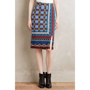 NEW Anthropologie by Maeve Women's Black Tearoom Pencil Skirt Size Small